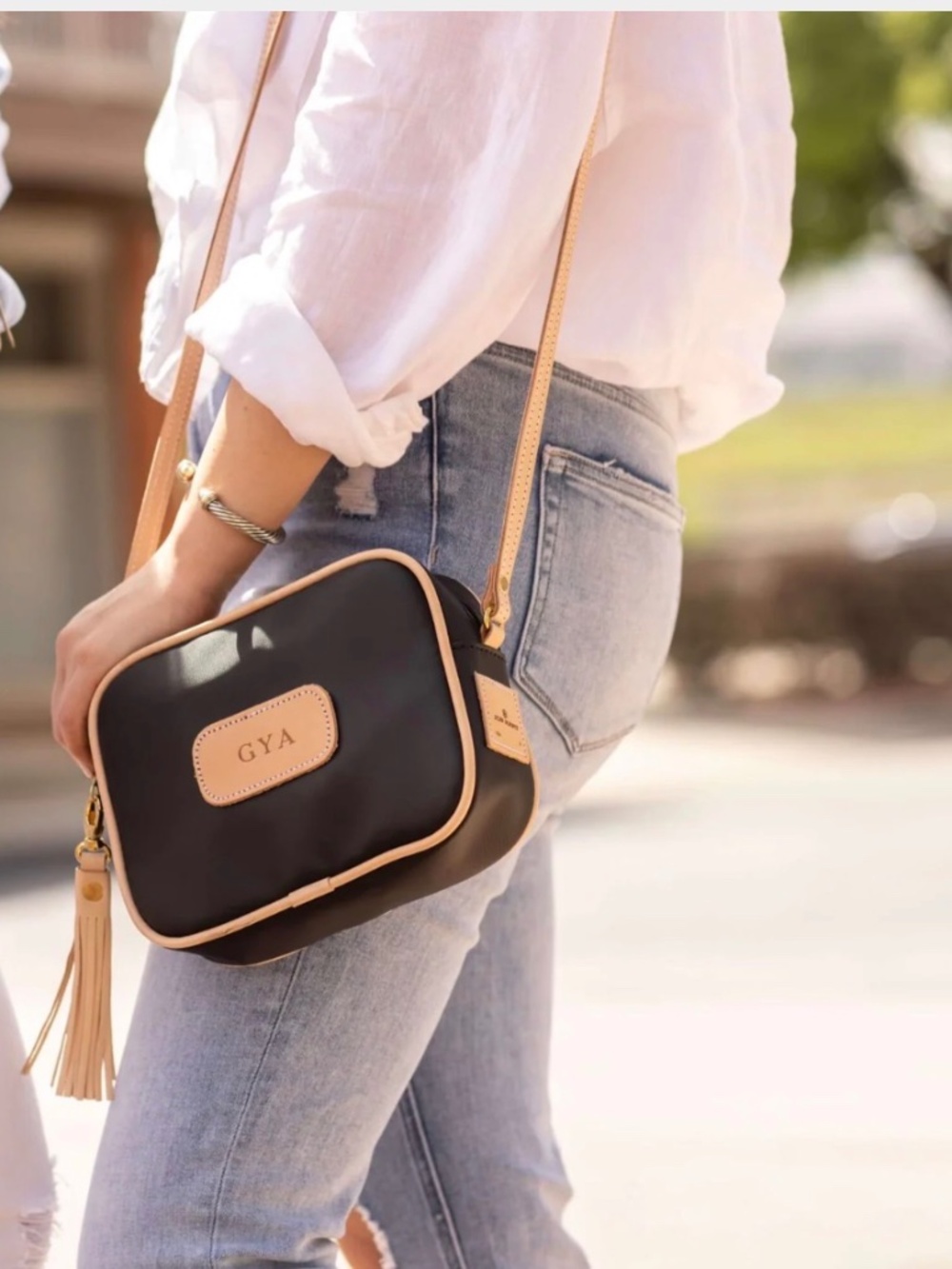 JON HART | Lola Crossbody Bag | Dark Leopard Coated Canvas | NEW WITH TAGS